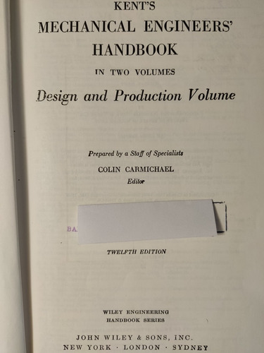 Libro Design And Production Kent's Mechanical  175i4