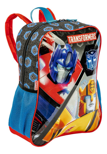 Mochila Escolar Infantil G Sestini 066230-00 Transformers Cor Branco