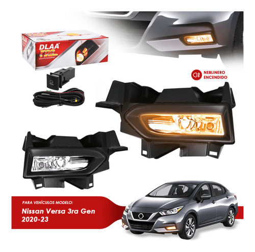 Neblinero Set Completo Ns Versa 3ra Gen. Año 2020 - 2023