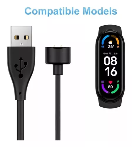 Cable De Carga Usb Compatible Con Xiaomi Mi Band 6 Cargador