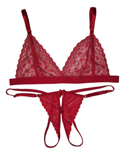 Conjunto De Lencería Erótico Sexy Ropa Intima Panty Mariposa