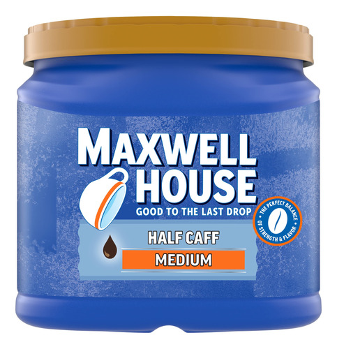 Maxwell House Half Caff - Caf Molido De Tostado Medio Con 1/