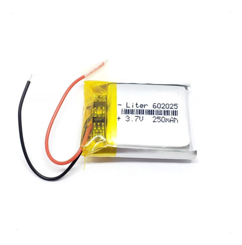 Bateria Lipo 602025 3.7v 250mah 25x20x06mm