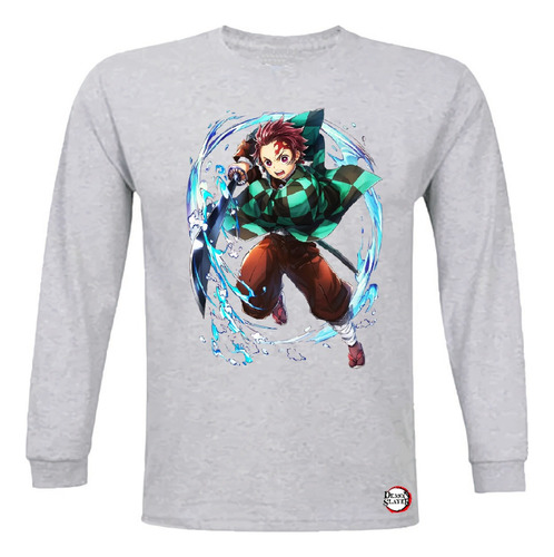 Poleras Manga Larga, Tanjiro Kamado, Anime, 100% Algodón 