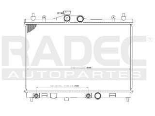 Radiador Nissan Tiida 2007-2008-2009 L4 1.6/1.8lts Automatic