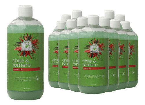  Shampoo De Chile Con Romero Anti-caída (500ml) 12 Pack