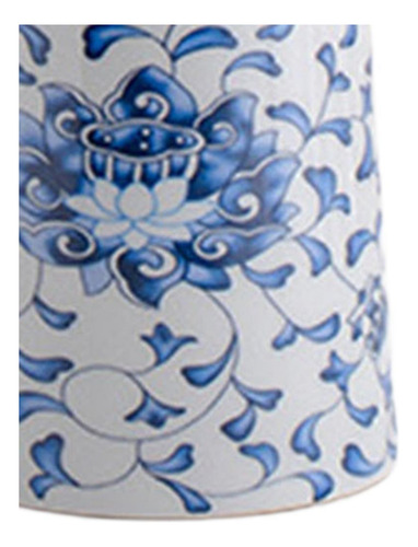 Jarrón De Cerámica Floral Azul Y, Jarrón De Para