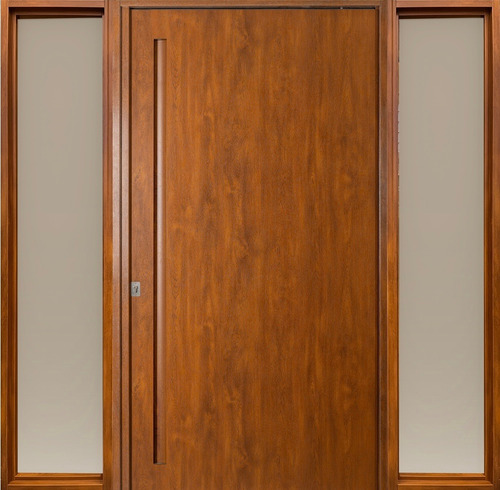 Puerta Nexo Design Doble Paño Fijo Barral Oculto Roble