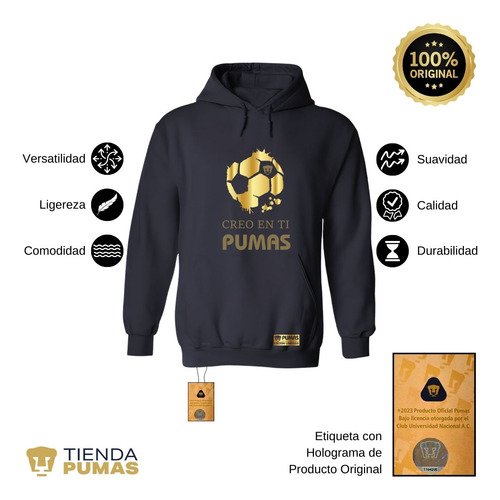 Sudadera Hombre Hoodie Pumas Unam Ed Limitada 2 Creo En Ti