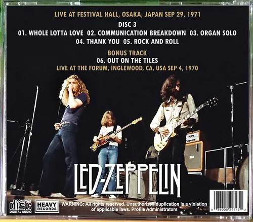Led Zeppelin - Live Festival Hall Japan 1971 - Triplo | MercadoLivre