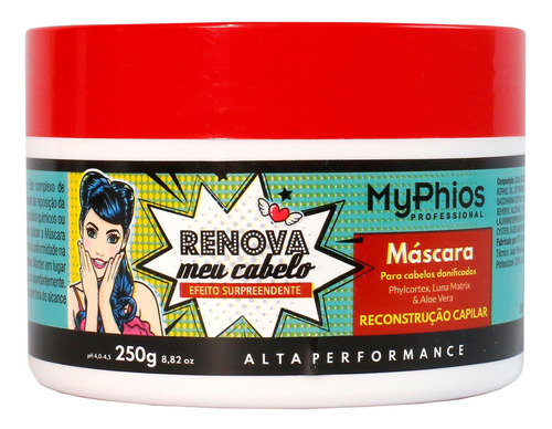 Máscara Reconstrutora 250g - Renova Meu Cabelo - Myphios