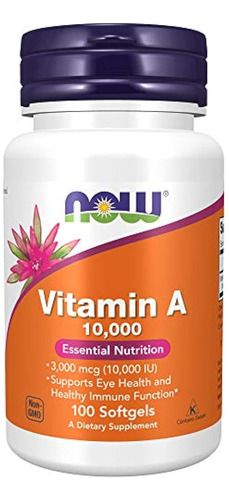 Now Supplements, Vitamin A 10,000 Iu, Eye Health, Essential 