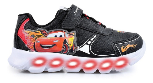 Zapatillas Footy Cars Carrera Mcqueen Luz Led Al Pisar Niños