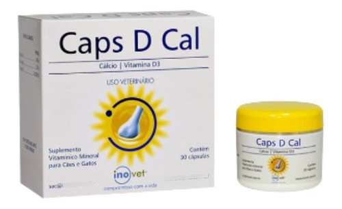 Caps D Cal Vitamina D E Cálcio Animal Fêmea Cadela Lactante