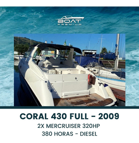 Imagem 1 de 15 de Coral 430 Full, 2009, 2x Mercruiser 320hp - Real - Runner