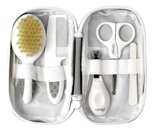 Kit Higiene Infantil Com Estojo E Cerdas Naturais - Clingo