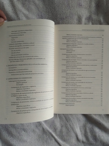 Libro Programa De Manejo Reserva De La Biosfera Janos (Usado)