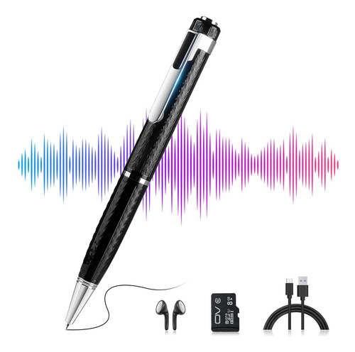 Grabadora De Voz,pluma De Grabación Portátil Tarjeta Sd 16gb