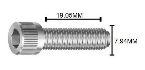 Parafuso Allen Cil Inox 5/16 X 3/4 Unc Inoxidavel 304 15 Pcs