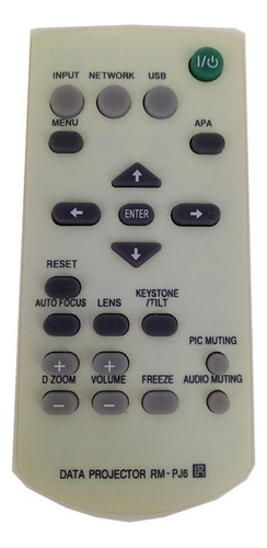 Control Remoto Rm-pj6 For Proyectores Sony Vpl-ex7