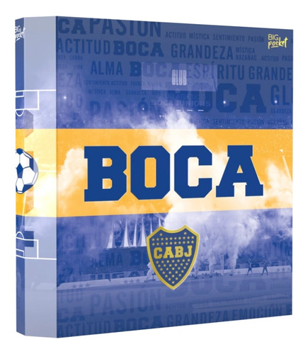 Carpeta Escolar N° 3 Boca Juniors 3 Anillos X 40 Mm Original