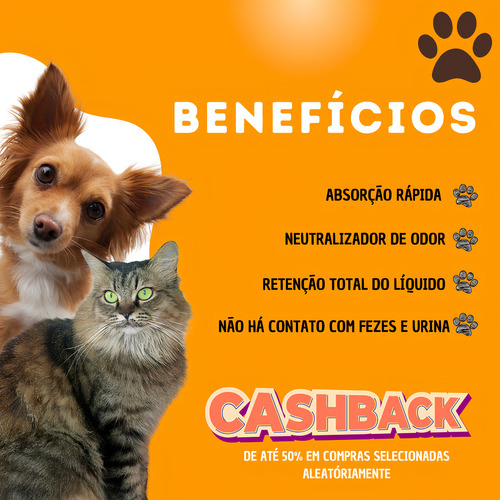 Tapete Higiênico Tamanho M Pet Fralda Chão Cães Cachorros Sanitário Canino Descartável 60 X 60cm 40 Unidades Varipet