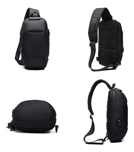 Mochila Cruzada Mariconera Pecho Bandolera Para Hombre Usb | Cuotas sin  interés