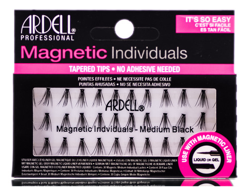 Pestañas Magnéticas Individuales Ardell Negro Medio