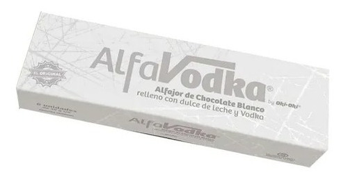 Alfavodka Alfajor Blanco Rell Dulce De Leche Con Vodka X 6 U