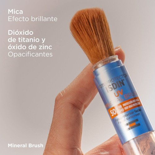 Fotoprotector Facial Fps 50+ Isdin Uv Mineral Brush Brocha +