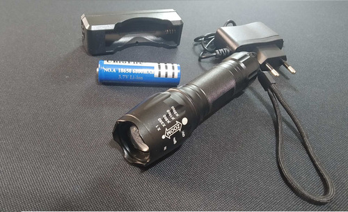 Lanterna Tática Led Cree 400 Lumens Recarregável Militar