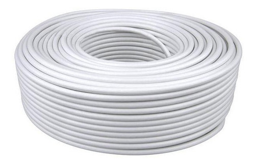 100 Mts. Cable Coaxial Rg6 Blanco + 1 Bolsa De Conector Rg6.