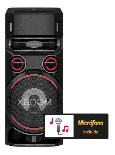 Parlante LG XBOOM RN7 con bluetooth negro 110V/240V
