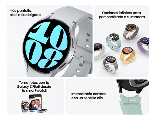 Relógio Smartwatch Samsung Watch6 Bluetooth 40mm Inteligente - Branco - Modo Corrida, Natação, Bicicleta