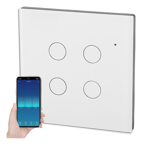 Interruptor Inteligente Wi-fi De 4 Vías Blanco Con Neutro