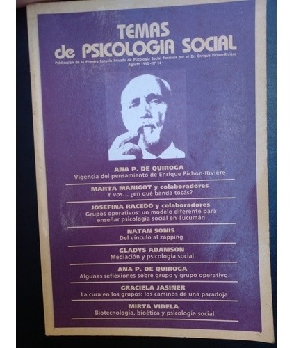 Temas De Psicología Social N° 14 Agosto 1995 Pichon Riviere 