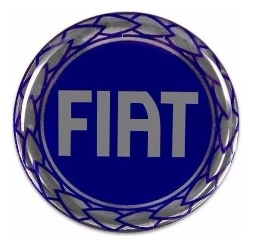 Emblema Volante Fiat 60mm Azul Palio Siena Marea Acrilico
