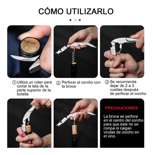 Sacacorchos Sommelier Profesional Destapacorchos Resistente