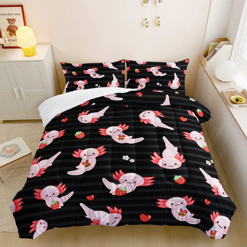 Set 3 Piezas De Edredón De Gemelos Negros Para Niños Hosima,
