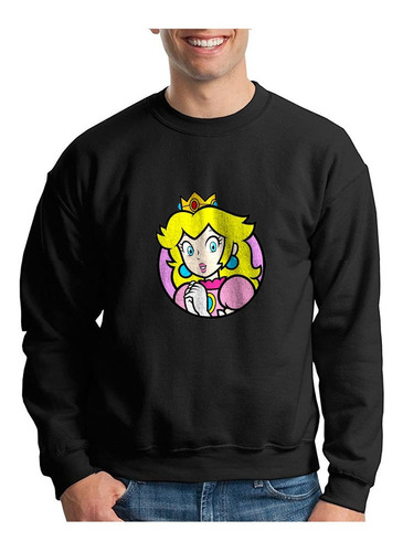 Buzo Crewneck Princesa Peach Super Mario Bros Nintendo Nes