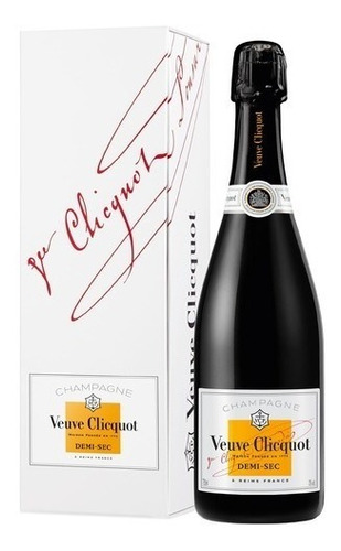 Champagne Veuve Clicquot Demi-sec 750ml Com Cartucho