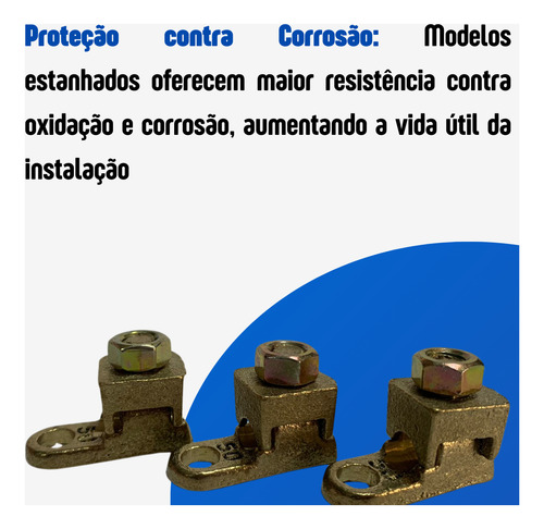 Terminal Sapata Aperto Pressão Fundido Para Cabo 10mm