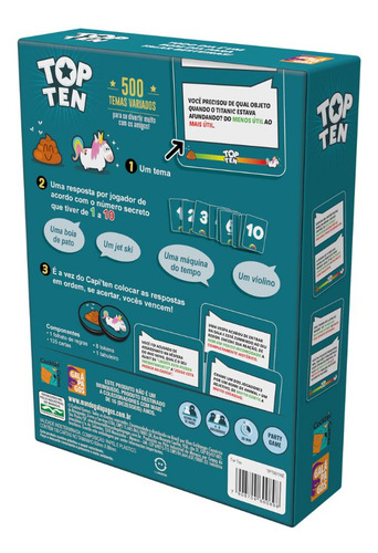 Jogo De Cartas Top Ten Galapagos
