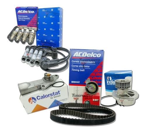 Kit Distribucion + Kit Encendido Cables Y Bujias Chevrolet Corsa 1.4 1.6 Classic