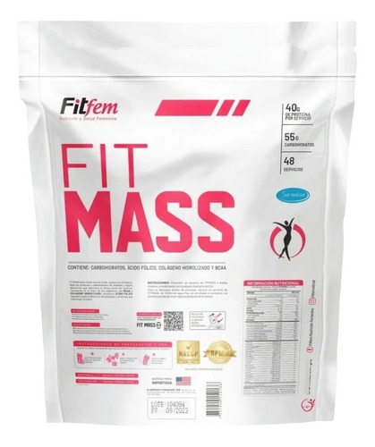 Fit Mass 5 Kilos - Ganador De Peso Para Mujer 