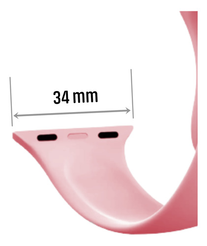 Malla Smart Watch 42 44 Mm Silicona Rosa Claro 4.2 Cm