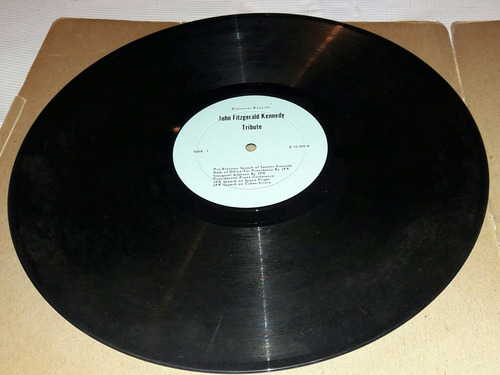 Disco De Acetato John F. Kennedy. (Usado)
