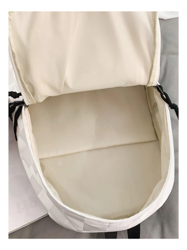 Mochilas De Escuela Secundaria Universitaria De Moda Informal Blanca
