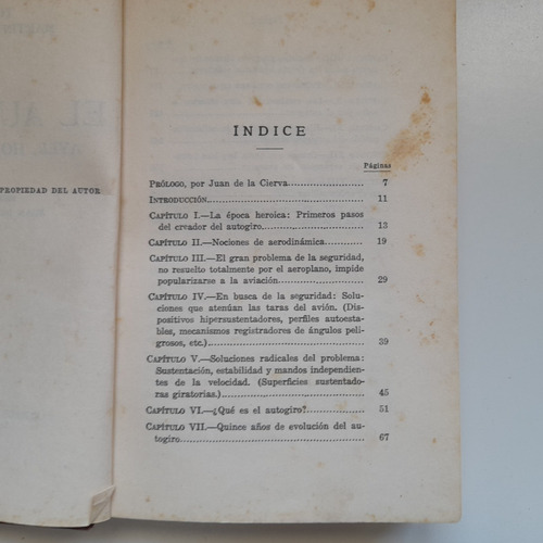 El Autogiro Ayer Hoy Mañana Tomas De Martin Barbadillo 1935 (Usado)