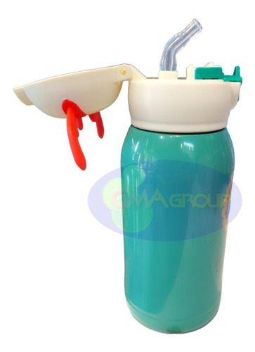 Imagen 4 de 8 de Botella Acero Cantimplora Correa Infantil Personajes 500 Ml